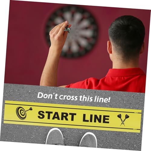 BESTonZON Dart Throwing Line Marker Adjustable Floor Notice Line for Dart Games 1 Sheet Game Accessory for Players and Enthusiasts