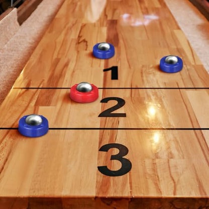 Abaodam 16Pcs Mini Shuffleboard Pucks for Tabletop Game, Replacement Shuffleboard Pucks and Rollers Set for Indoor, Curling Sliders Beads Game Equipment Accessories for Family Fun, 0.94 Inch