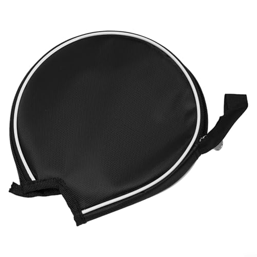 Table Tennis Racket Storage Bag Semicircle Paddles Case Waterproof Oxford Cloth Protective Cover with Hand Strap for Ping Pong Players Indoor Sports Equipment Storage Black(black)