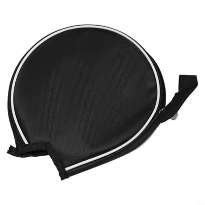 Table Tennis Racket Storage Bag Semicircle Paddles Case Waterproof Oxford Cloth Protective Cover with Hand Strap for Ping Pong Players Indoor Sports Equipment Storage Black(black)