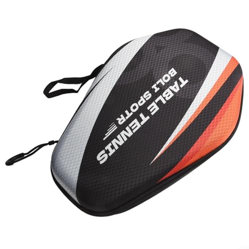 FABULETTA Table Tennis Racket Case EVA Hard Shell Storage Bag Waterproof Protective Cover for 2 Paddles and Balls Mecha Style Design with Hand Strap Indoor Sports Gear - color: PB005-C model