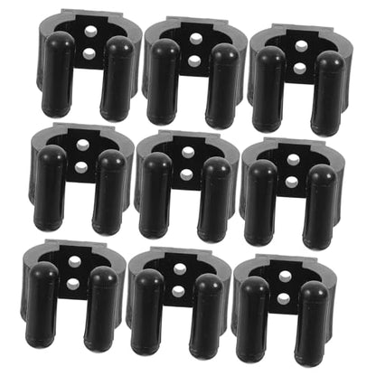 10pcs Wall Mounted Fishing Pole and Pool Cue Holder Clips with Screws Snooker Cue Storage Rack for Organizing Fishing Rods and Easy to Install