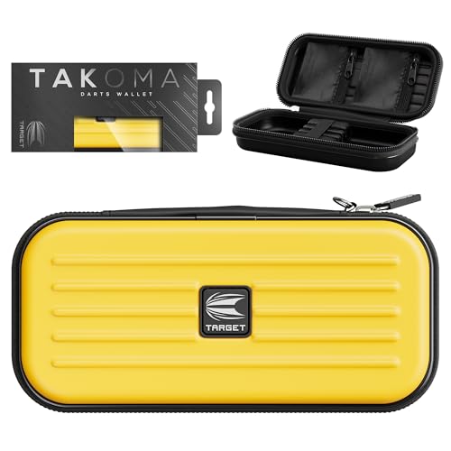 Target Darts Takoma Dart Case Wallet, Regular Size, Yellow | Store 3 Fully Assembled Darts & Accessories | Dart Holder with Zip Lock Pouches, Store Flights, Shafts & Swiss Points - color: Yellow