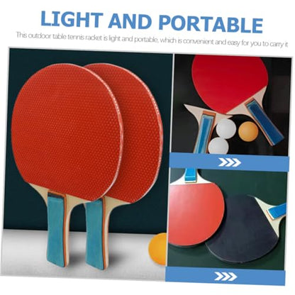 Outdoor Table Tennis Paddle Set Lightweight Training Rackets for Comfortable Grip Includes Paddles and Balls for Fun Sports Activities
