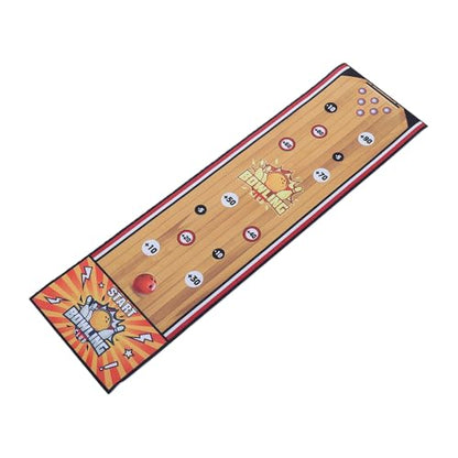 Indoor Bowling Set, Tabletop Bowling Game Mat with 6 Pins and 6 Balls, Foldable Easy to Store, for Family Game Nights and Parties