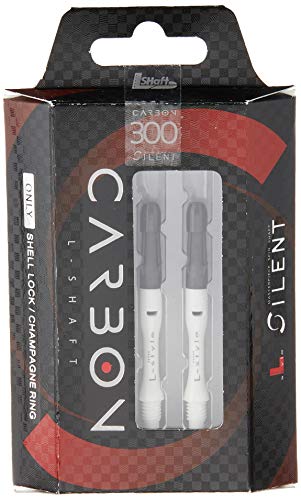 L-style L-Shaft Carbon Dart Shafts - Spinning - White - Slim (300) - Set of 3 - color: white, size: 300