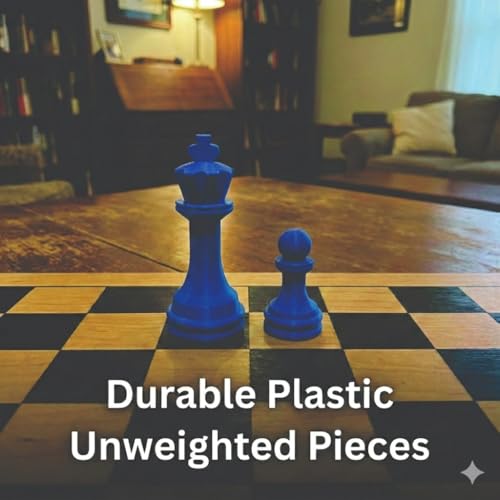 Staunton Chess Pieces Half Set, 17 Blue Pieces, 3.75" King | Made in USA - color: Blue
