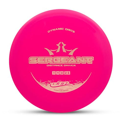 Dynamic Discs Drift Sergeant Disc Golf Distance Driver | Overstable Disc Golf Driver for Beginners | Lightweight & Floats on Water | Grippy Base Plastic | 120-130g (Colors May Vary) - color: Pink