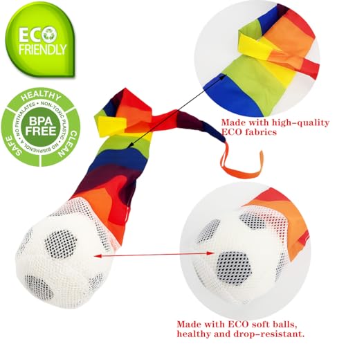 TFORESTER The Original 90s Throw & Catch Game, Flies 50+ Yards, Leather Baseball & Tri‑Color Nylon Tail, Ages 8-Football-Red - color: Football-red