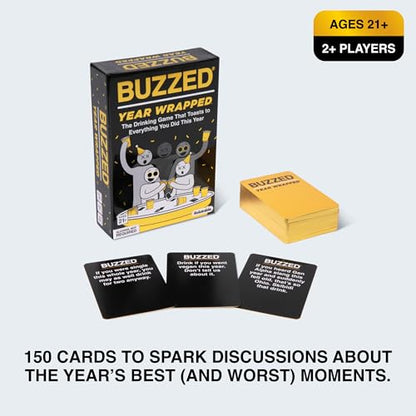 Buzzed Year Wrapped by Relatable – New Years Drinking Games That Elevate Your Holiday Party, Humorous and Conversational Games for Adults That Create a Memorable Experience - style: Buzzed Year Wrapped