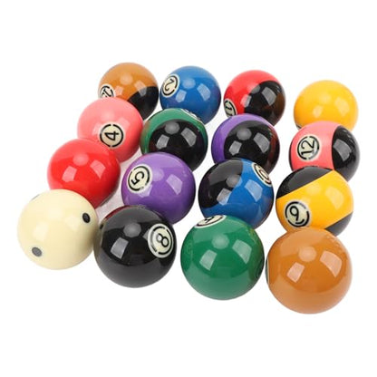 Professional Resin Pool Balls Set 2.25in – High Friction Resistance, Clear Numbering, Standard Pool Tables