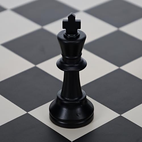 WE Games Replacement Staunton Chess Piece - Dark King for Tournament Chess Set, Plastic Chess Piece with Felt Bottom, Classic Design, Replacement Chess Pieces for Chess Set - color: Black King