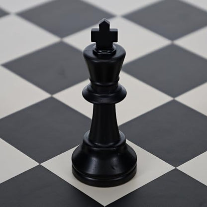 WE Games Replacement Staunton Chess Piece - Dark King for Tournament Chess Set, Plastic Chess Piece with Felt Bottom, Classic Design, Replacement Chess Pieces for Chess Set - color: Black King