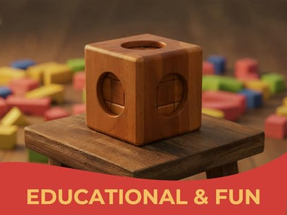 BSIRI Soma Puzzle Cube Wooden Toy Brain Teaser Desk Board Games Adults Master Block Christmas Mind Magic Benders Wood Hand Cube Family Teens Classic