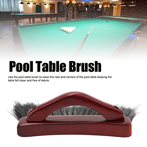 Pool Table Brush Soft Billiard Table Cleaning Ergonomic Handle Arc Shaped for Rail Corner Felt Cloth