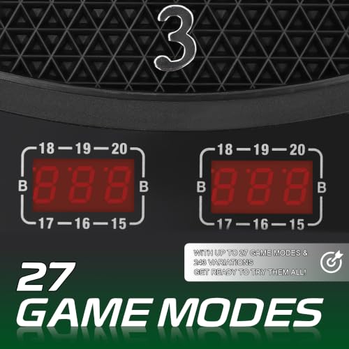 Dart Board 6 Darts Voice Scoring Wall Mount Home/Bar | Play at home, bar, or game room. Voice prompts guide turns and announce scores. No manual scoring needed