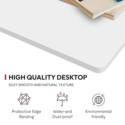 SANODESK Universal Tabletop 40"x24"x1" Thickness One-Piece Table Top Rectangular Particle Board for Standing Desk and Home Office Countertop DIY,White Desk Top - color: White, size: 40*24*1 Inch
