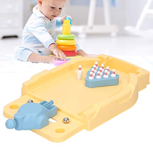 plplaaoo Mini Bowling Game Set Desktop Bowling Ball Board Interactive Toy for Kids Over 3 Year Old Plastic Color Shown Size Approx 24x15x3cm Weight Approx 1750g