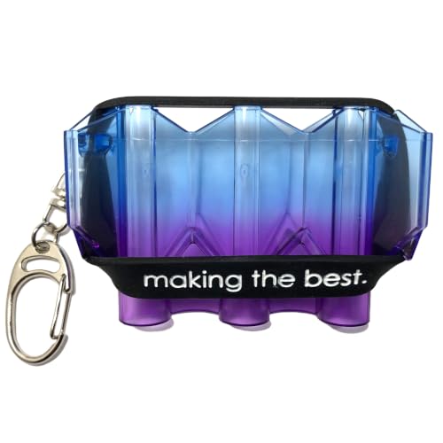 L-style Krystal Flight Case – Hard Shell Case for Dart Flights – Holds 1 Set of 3 Flights - color: Blueberry