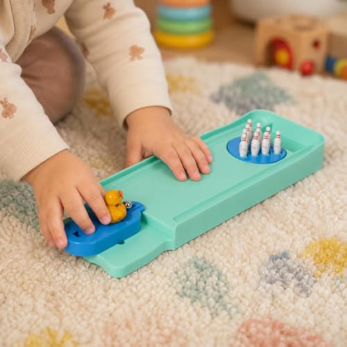 Mini Bowling Set, Wooden Bowling Game for Adults, Miniature Bowling Alley, Small Desktop Fun Toy - style: waterfowl Bowling