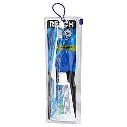 Reach Toothbrush Travel Kit, Soft Bristles | Multi-Angled | Pack of 3 | TSA-Friendly | Portable - size: 1 Count (Pack of 3)