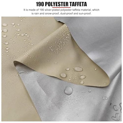 Table Tennis Table Cover with Zipper Waterproof Dustproof Sunproof Ping Pong Table Cover for Indoor Outdoor Foldable Table Tennis Tables Beige 155x75x144cm