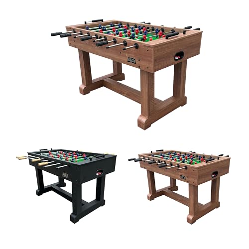 KICK Brigade 55" Foosball Table – Professional Full-Size Indoor Game Table - color: Brown