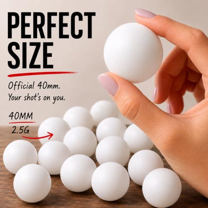 Liberty Imports 12 Pack Beer Pong Ping Pong Balls 40mm, Bulk, White | Table Tennis, Lightweight Durable Seamless Bulk for Party Carnival Games. Entertainment, Decorations, Crafts Activities