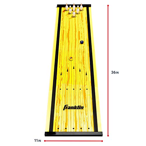 Franklin Sports Shuffleboard Table Game Mats – Tabletop Shuffleboard Mats and Pushers – Indoor Shuffleboard Games