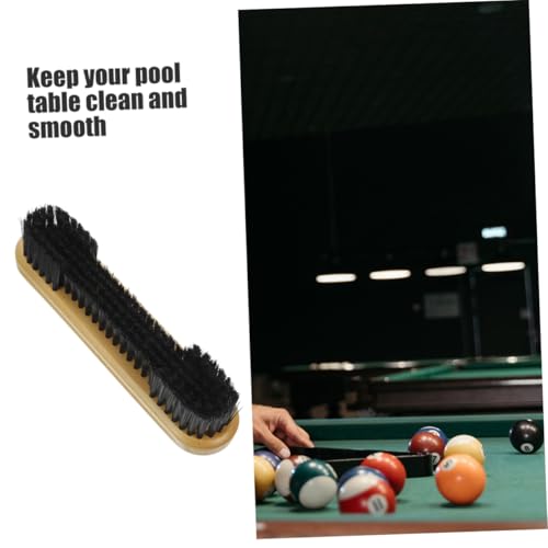 POPETPOP 3pcs Billiard Table Brush Set Pool Table Cleaning Brushes for Felt and Rail Maintenance Soft Bristles for Billiards Supplies