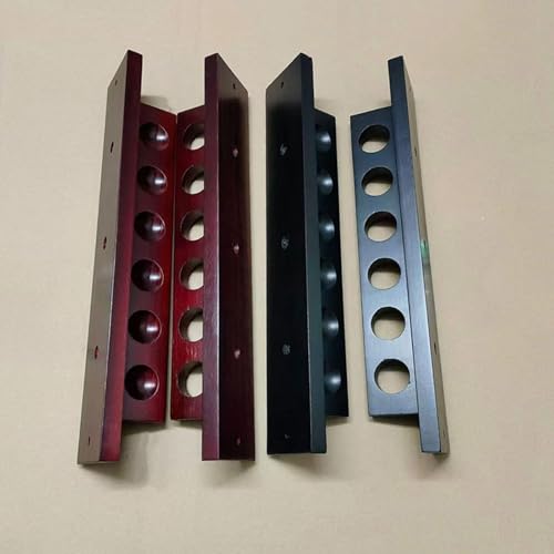 Yiju Billiards Pool Holder Wall Mounted Wood Cue Rack Pool Cue Storage Organizer Billiards Rod Holder Sturdy Wooden Material Suitable for Game Room Pool Ba