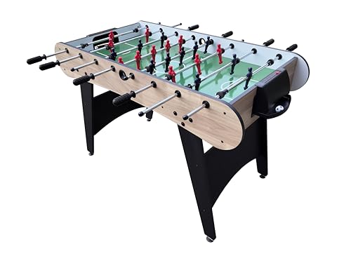 Foosball Table – 48" x 24" x 31" Indoor Soccer Game Desk, Easy Assembly Storage, Family Activity for Adults Teens Office Club School, 2 Balls