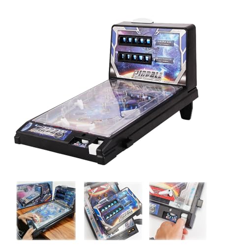 Mini Pinball Machine Game - Electronic Tabletop Pinball Toy with Lights and Digital Scoreboard, Fun Retro Arcade Machine for Kids and Adults, Party Gift