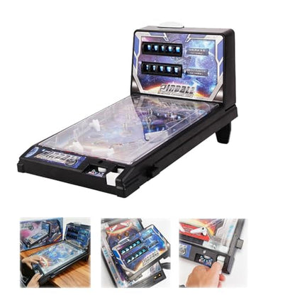 Mini Pinball Machine Game - Electronic Tabletop Pinball Toy with Lights and Digital Scoreboard, Fun Retro Arcade Machine for Kids and Adults, Party Gift