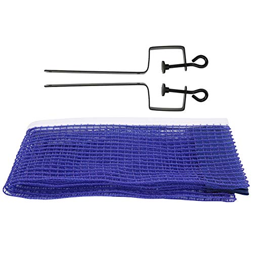 Alomejor Tennis Table Replacement Accessories Lightweight Pong Net with Rack, Professional Sports Table Tennis Net Blue for Home and Outdoor Use