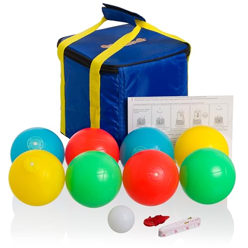Playaboule Glow in The Dark LED Day Night Lighted Bocce Ball Set Choose 107mm or 85mm - style: 107mm V5 4 Colors Comp Size Balls