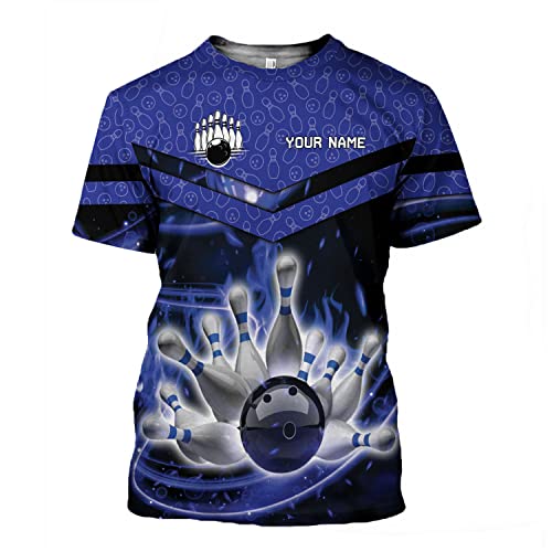 Rivelus Personalized Name Bowling Shirts for Men and Women 3D, Bowling Shirts for Team Bowling, Bowling Shirts Gift - color: Blm 14