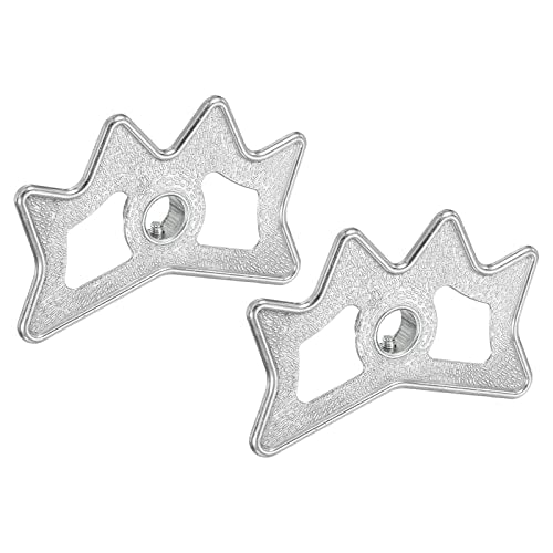 PATIKIL Billiard Bridge Head, 2 Pack Aluminum Alloy Pool Billiard Cue Stick Bridge Plug-in Billiard Accessories for Pool Table, Silver Tone