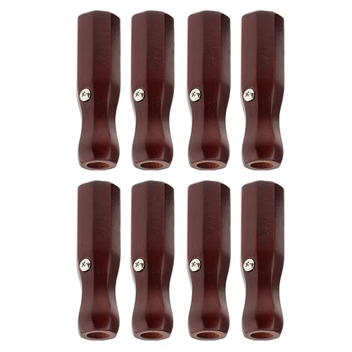 Wooden Foosball Handle Grips, 8 Pack 16mm Hole Replacement Handles for Soccer Table Rods, Table Game End Caps