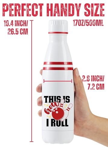Onebttl Bowling Gifts for Men, Women, Bowling Water Bottle, 17oz Stainless Steel Insulated Water Bottle, This is How I Roll - color: This is How I Roll
