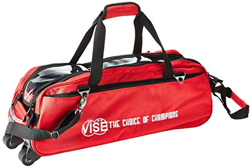 Vise Three Ball Tote Roller Bowling Bag - color: Red