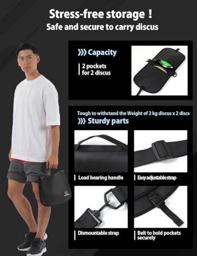 Throwing Discus Bag for Discus Discus case Throw Bag Discus Carrying Bag Black
