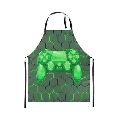 Castle Fairy Basketball Kitchen Apron - color: Gamepad Green