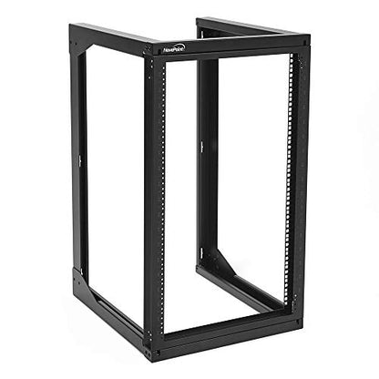NavePoint 18U Server Rack with Swing Gate - Wall Mount Rack for 19 Inch IT & AV Equipment - 24' Deep, Black - size: 18U - 24in Deep
