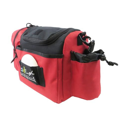 Fade Crunch Disc Golf Bag – Compact, Durable, and Lightweight Disc Storage - color: Red