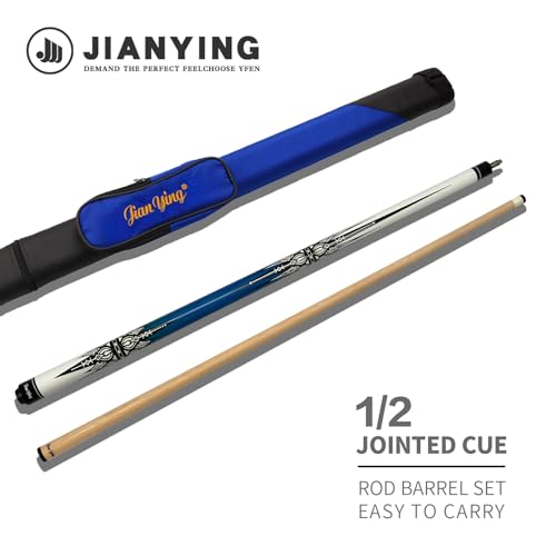Professional Pool Cue 58" 10.5/12.5mm Tip Maple Shaft 1/2 Joint Ergonomic Grip Billiard Stick for Adults - color: PC25-10.5-SET