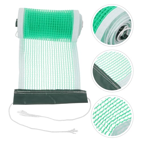 CHILDWEET Standard Table Tennis Net with Bright Emerald Polymer Mesh Easy to Install and Outdoor Sports Netting for Backyard Pong Tables and Serving Play