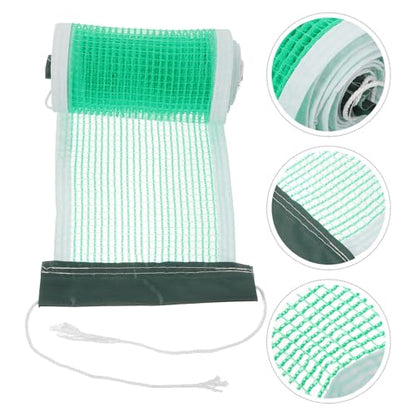 CHILDWEET Standard Table Tennis Net with Bright Emerald Polymer Mesh Easy to Install and Outdoor Sports Netting for Backyard Pong Tables and Serving Play