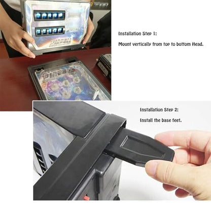 Pinball Game Machine, Electronic Tabletop Space Pinball Toy, Puzzle Pinball Machine for Home Parent-Child, Mini Pinball Game Favor with Light and Sound 16.5x10.6x9.6 in