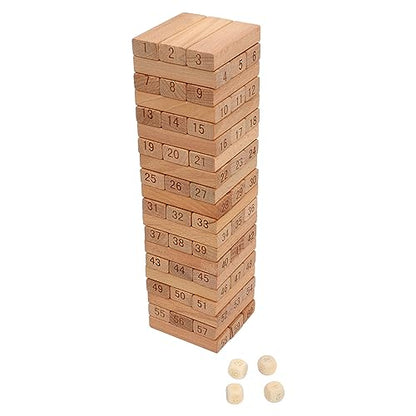 Stacking Tower Game, Burr-free Widely Used Wooden Tower Game for Camping